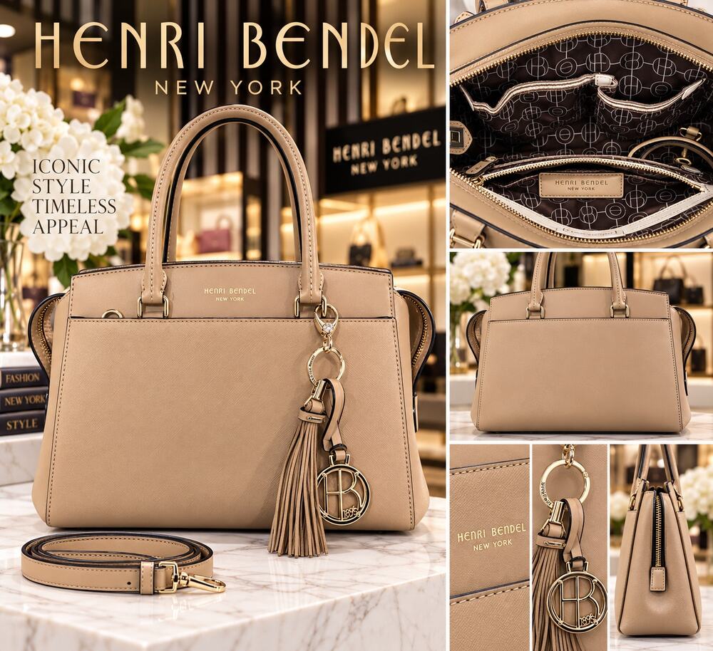 Henri Bendel West 57th collection Satchel Crossbody*Saffiano Leather